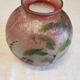 Round glass vase decorated with a landscape according to JS Peynaud.