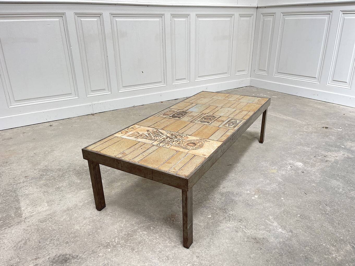 Roger Capron coffee table ocher tones