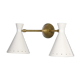 Italian wall lamp sconce double white