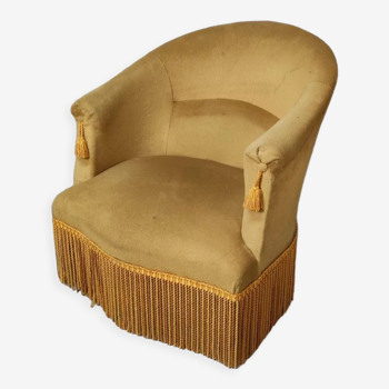 Fauteuil crapaud jaune