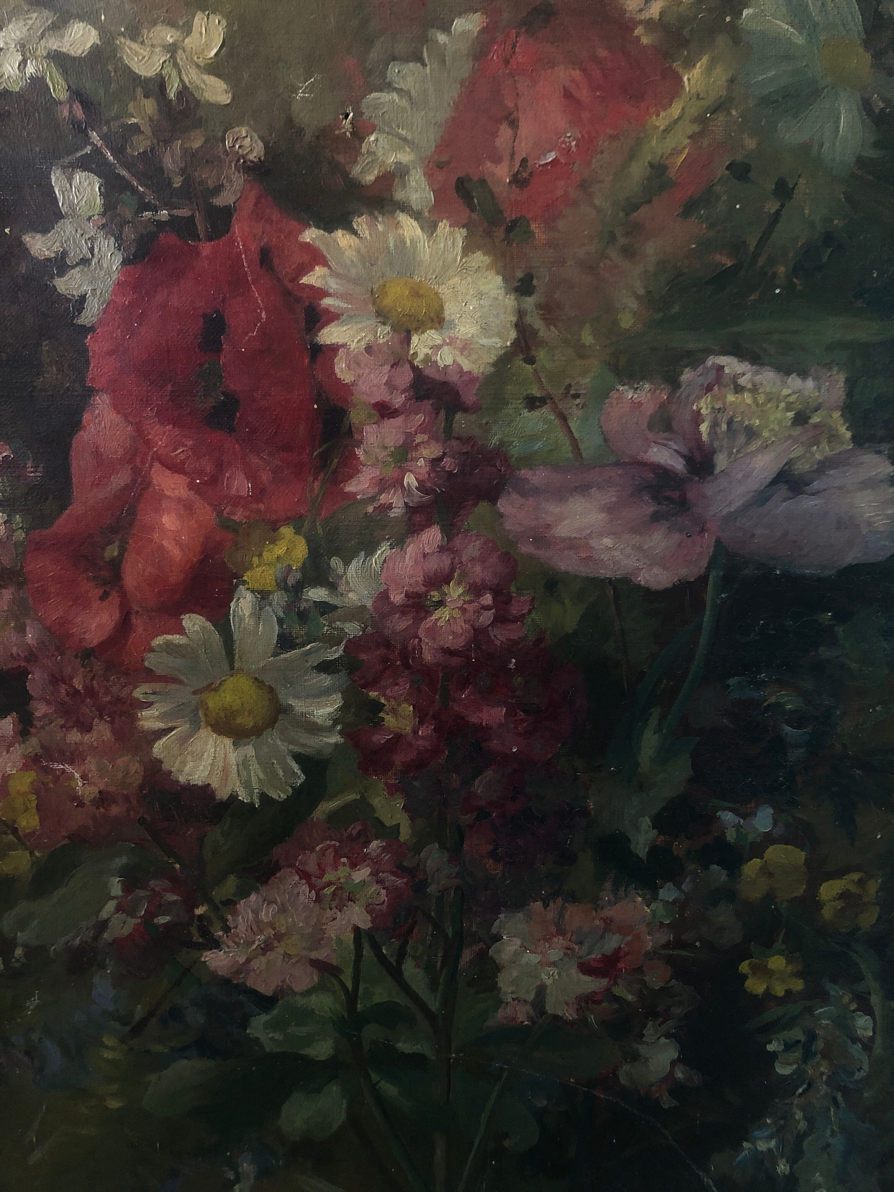 Painting still life flowers