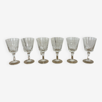 Set of 6 crystal glasses