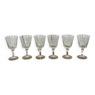 Set of 6 crystal glasses