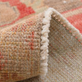 5x9 pale red & tan beige vintage rug 146x279cm