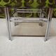 Table basse chrome verre fumé 1970"