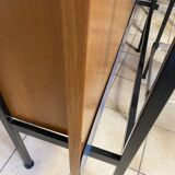 Vintage teak and formica bar with stool