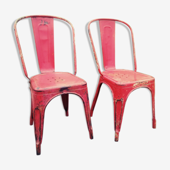 Paire de chaises Tolix ancienne