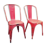 Paire de chaises Tolix ancienne