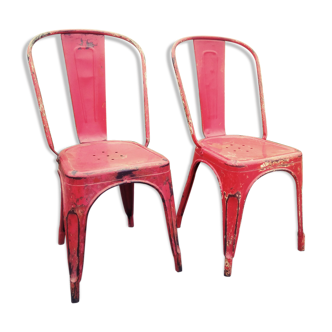 Paire de chaises Tolix ancienne
