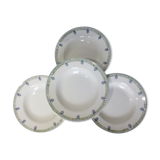 4 vintage St Amand soup plates