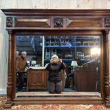 Napoleon III walnut mirror