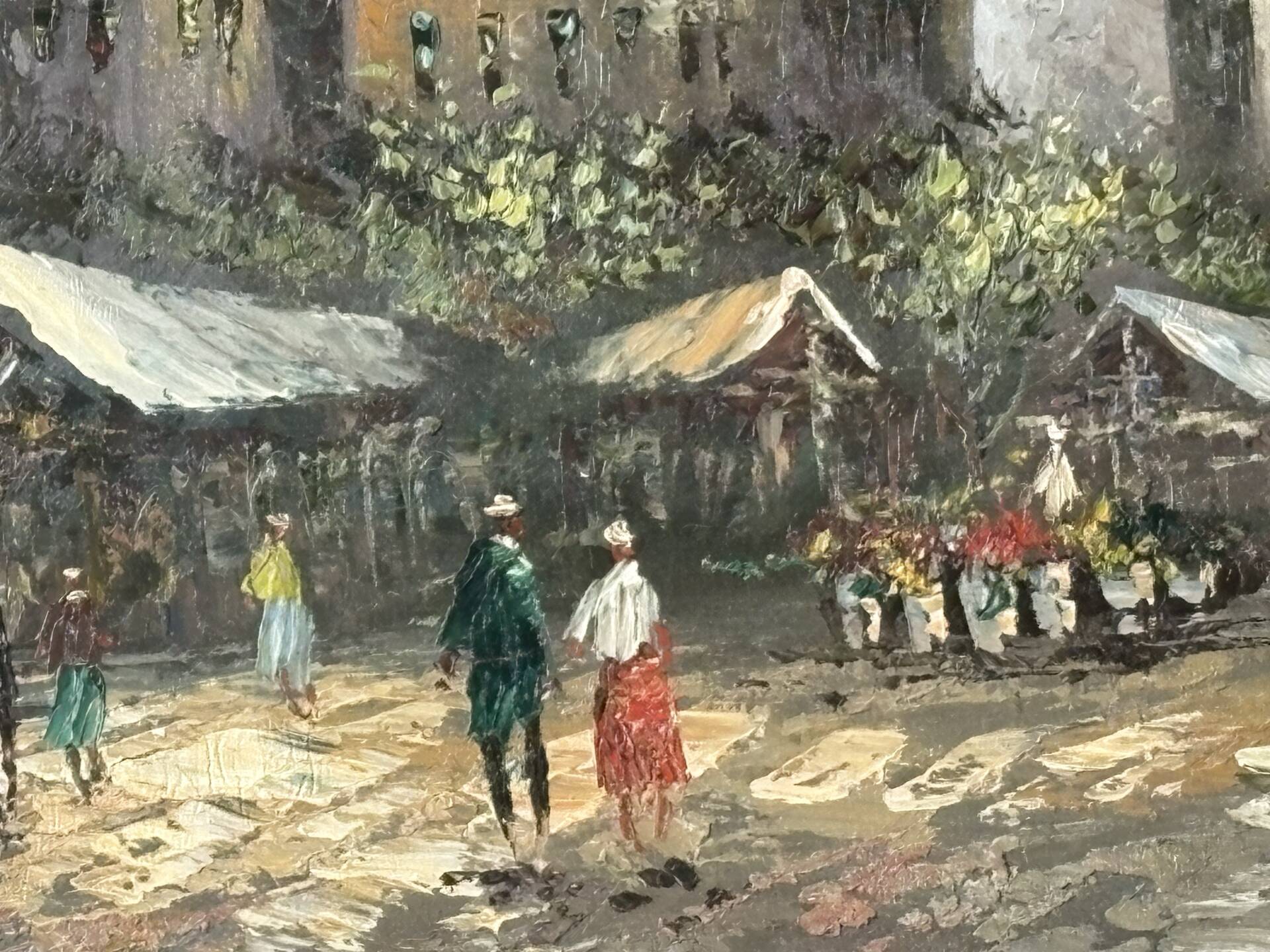 Large oil on canvas by Benett