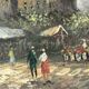 Large oil on canvas by Benett
