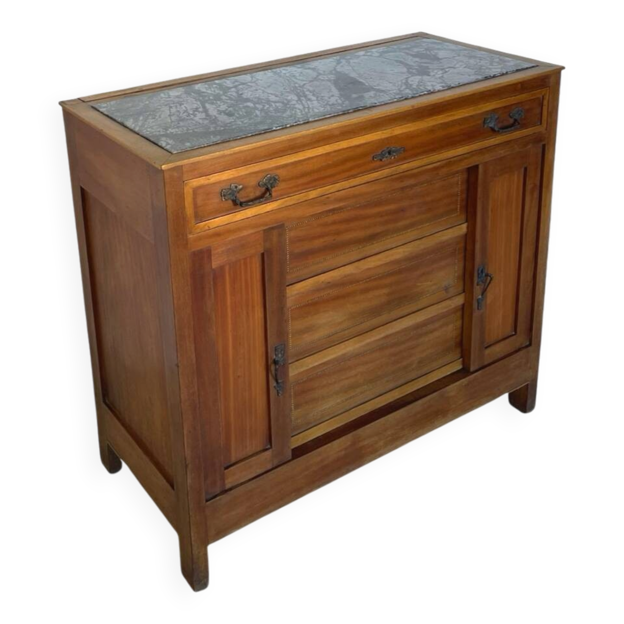 Commode de style Art Déco en bois de cerisier et noyer.