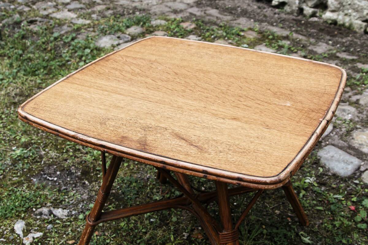 Square rattan coffee table