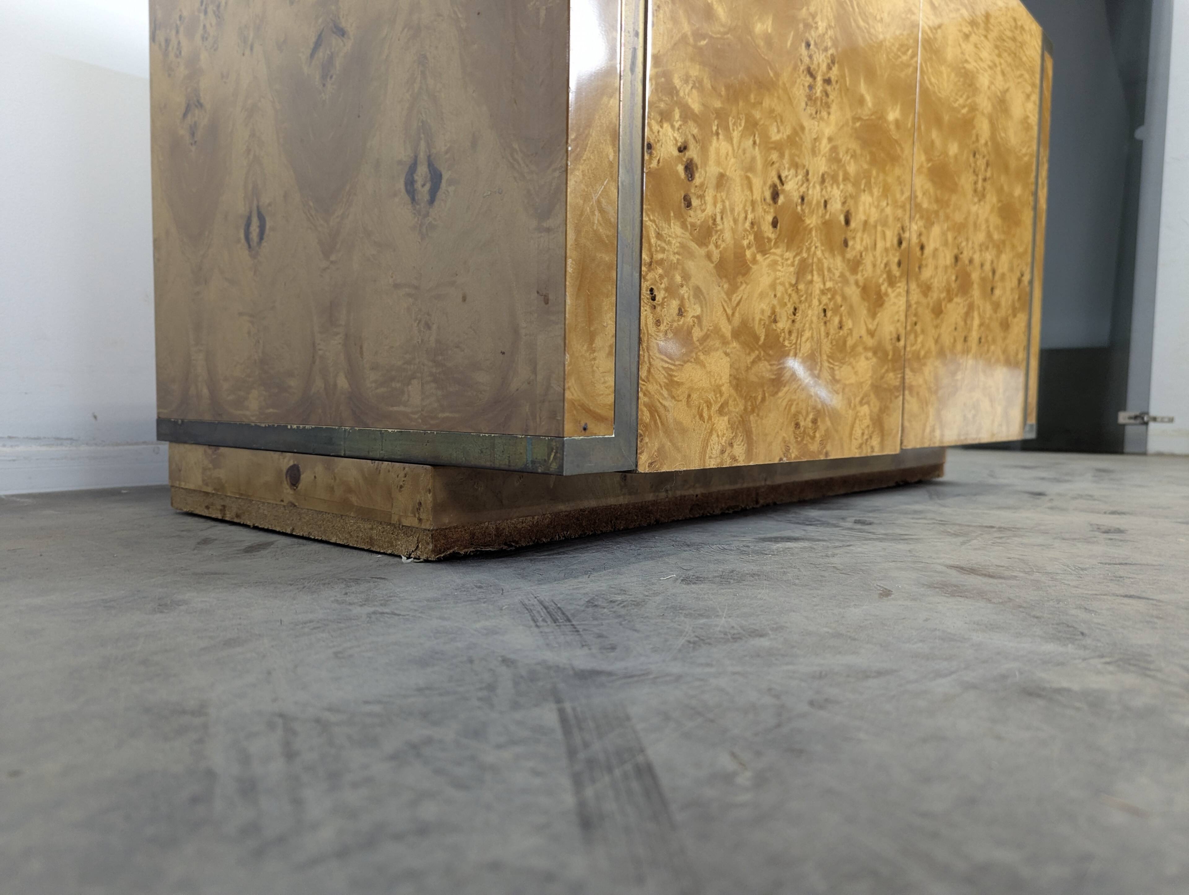 Rochebobois buffet by Jean Claude Mahey in elm burl.