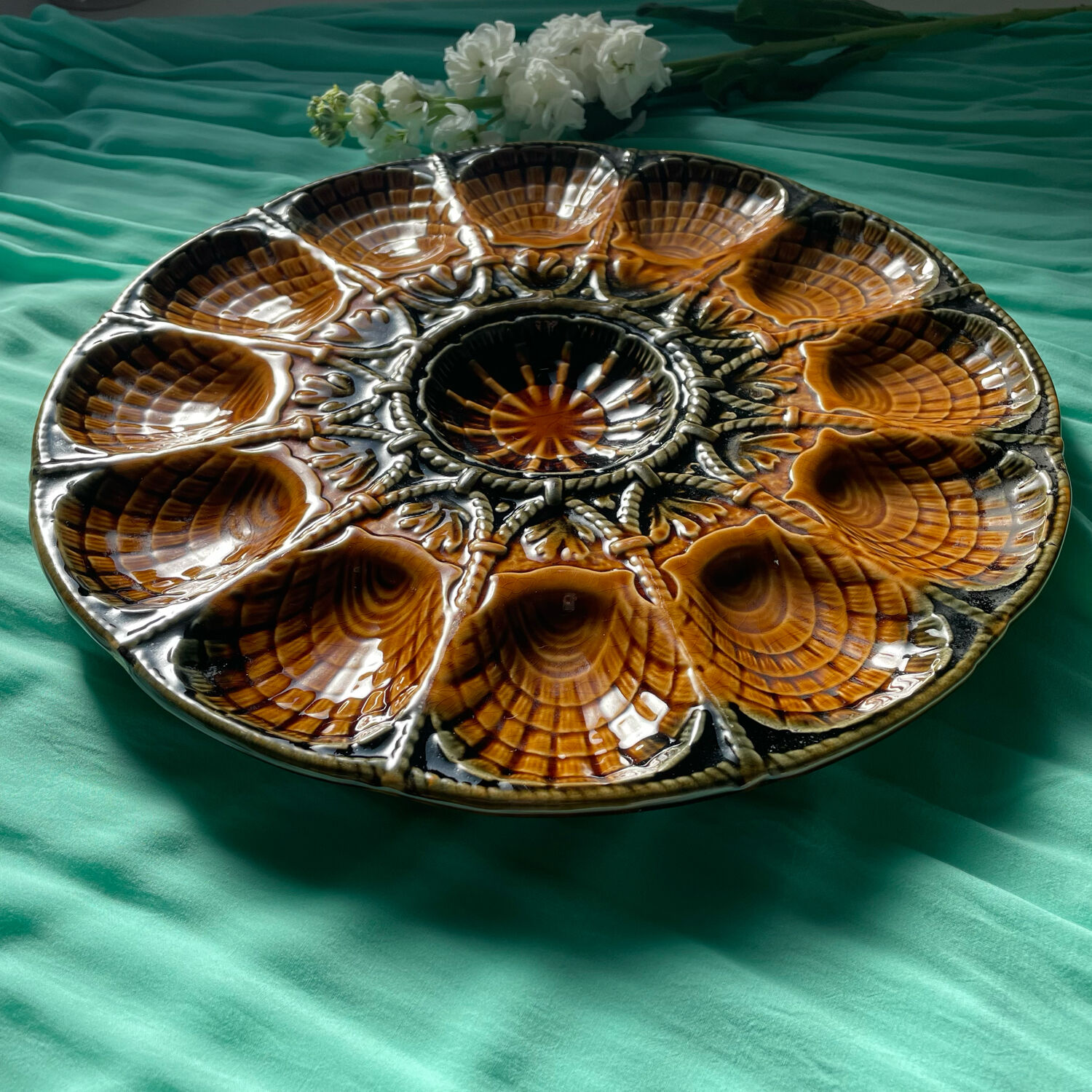 Oyster dish Sarreguemines