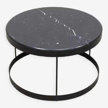 Table basse drum de chez bolia marbre noir ø60 cm