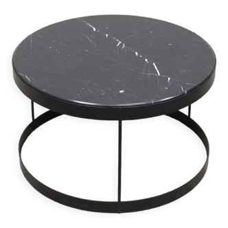 Drum coffee table from bolia black marble ø60 cm