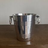 Modernist silver metal planter, 1950s