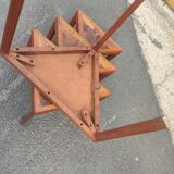 4 nesting tables in solid rosewood and Asian marquetry