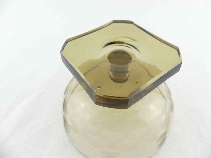 11 Art Deco smoked glass champagne glasses