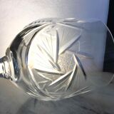 Set of 12 cut crystal wine glasses