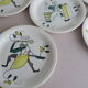 6 Assorted plates Stavanger Flint Norway 1950-60 Scandinavian hand décor