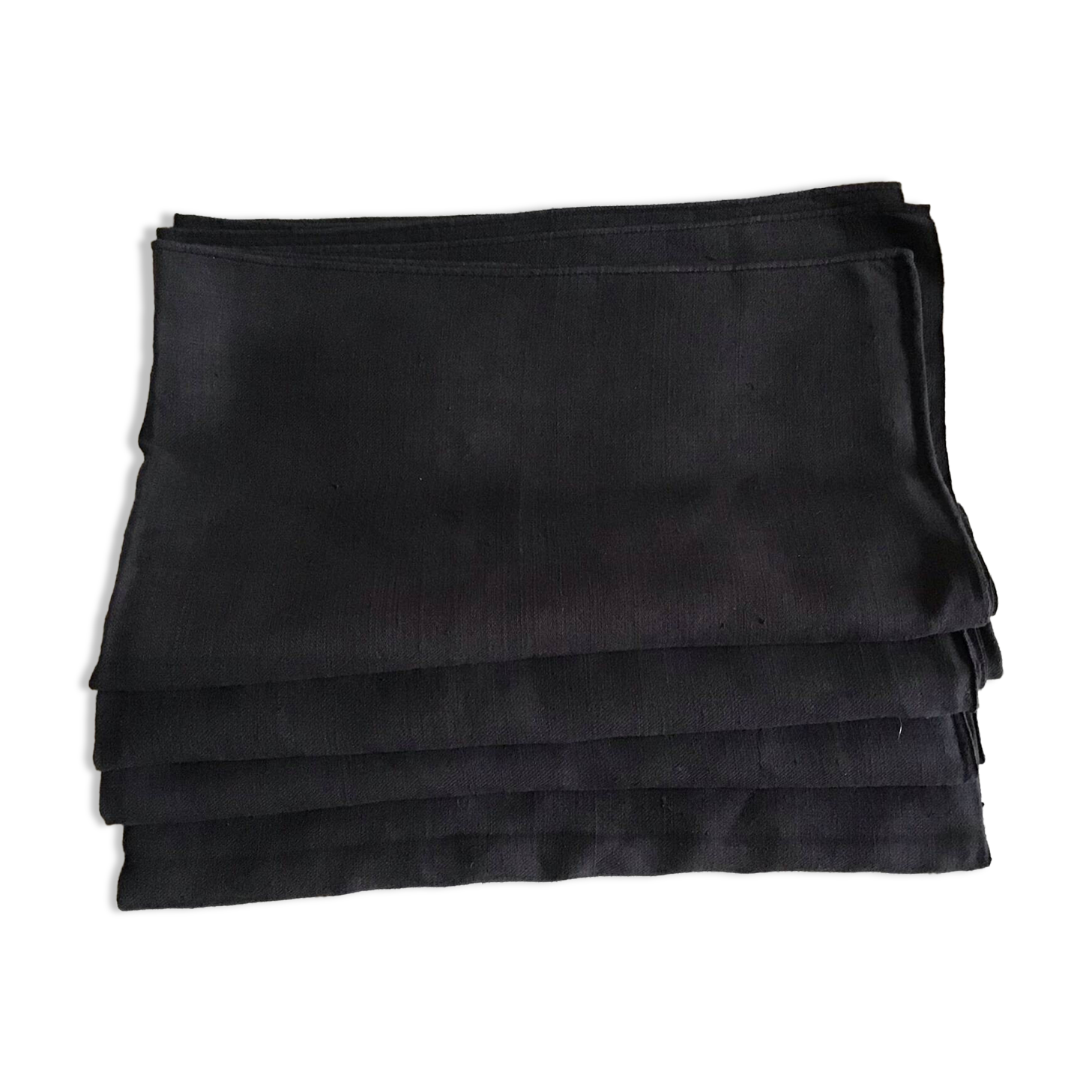 Black linen country tablecloth