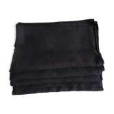 Black linen country tablecloth