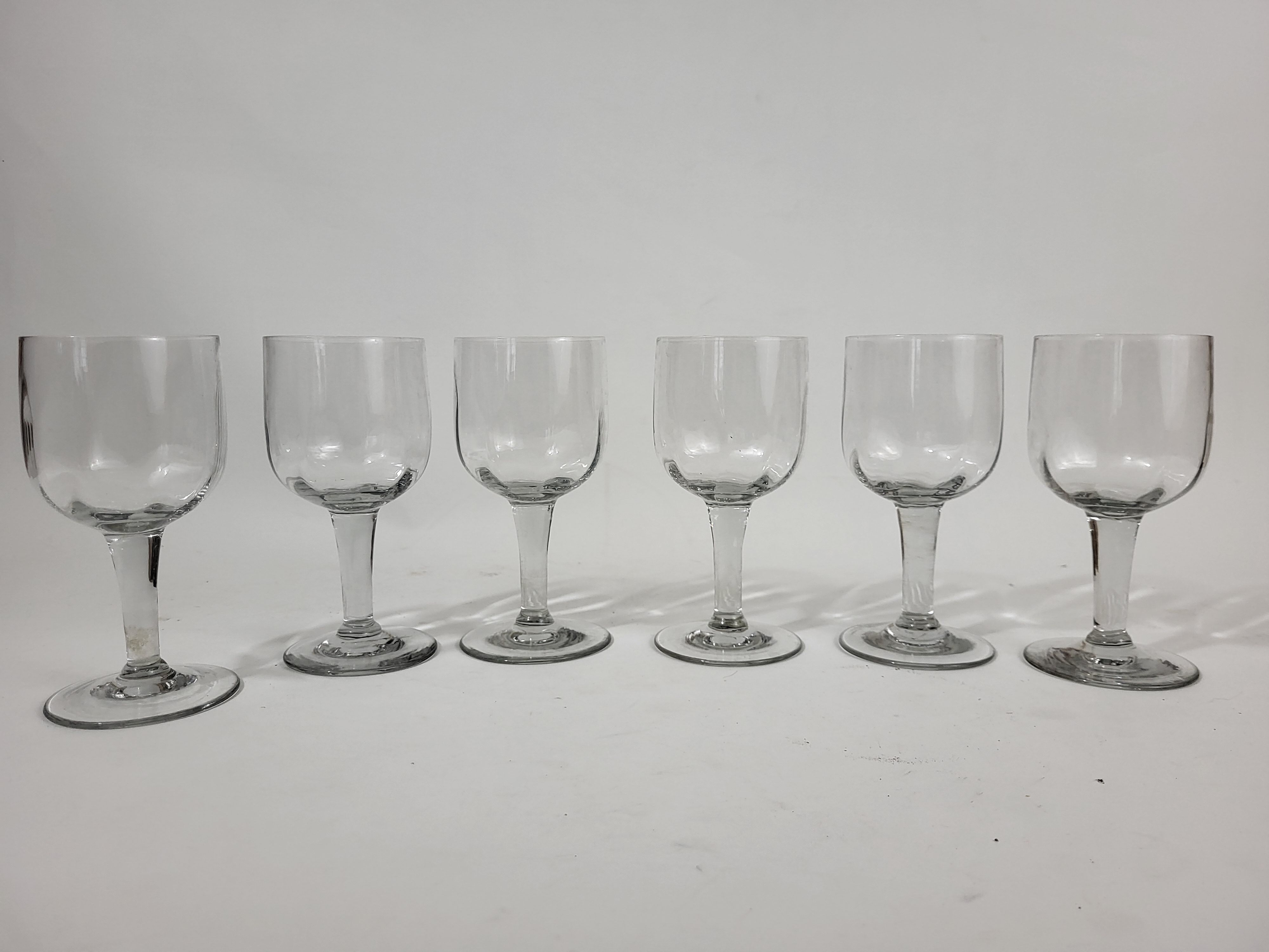 Set de 6 verres à vin / eau xixeme début xxème