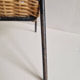 Raoul Guys magazine rack 1950s  
Rattan and black metal