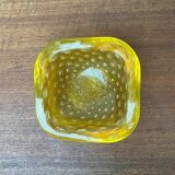 Vintage Italian Bullicante Glass Bowl from Murano