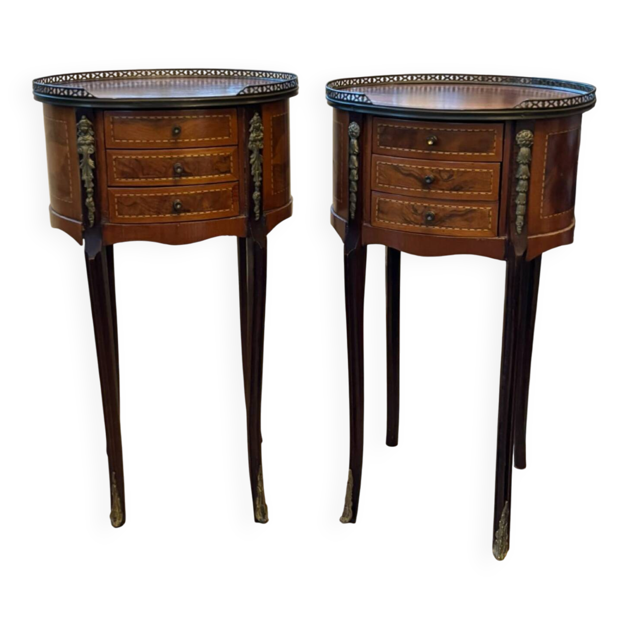 Paire de tables de chevets de style Transition