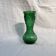 Italian vase in green glass, dimensions: height -25.5 cm - diameter -11 cm -