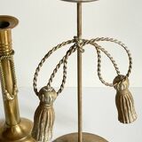 Vintage Knot Candle Holders Brass Metal