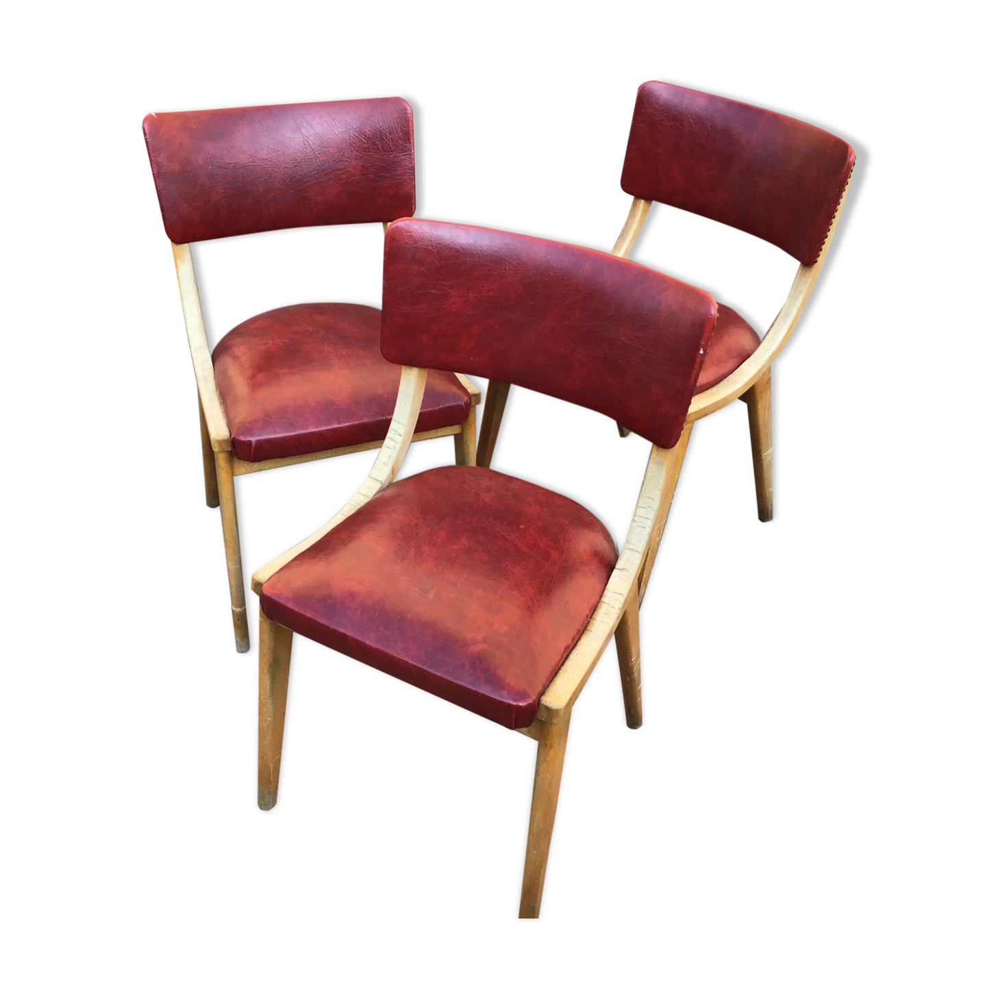 Set of 3 Scandinavian chairs 1960