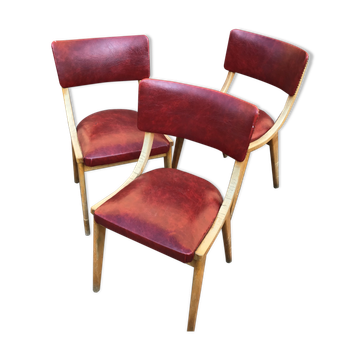 Set of 3 Scandinavian chairs 1960