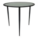 Vintage side table 80s metal and glass
