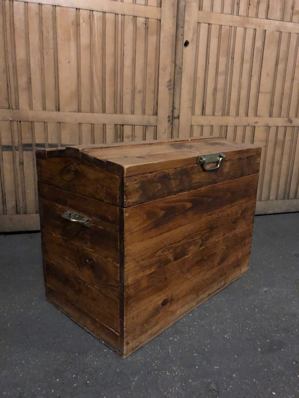 Coffre malle en bois