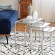 3 metal and glass nesting tables