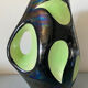 Pichet Vase céramique design 1960 (Vallauris ?) noir irisé et vert Space age