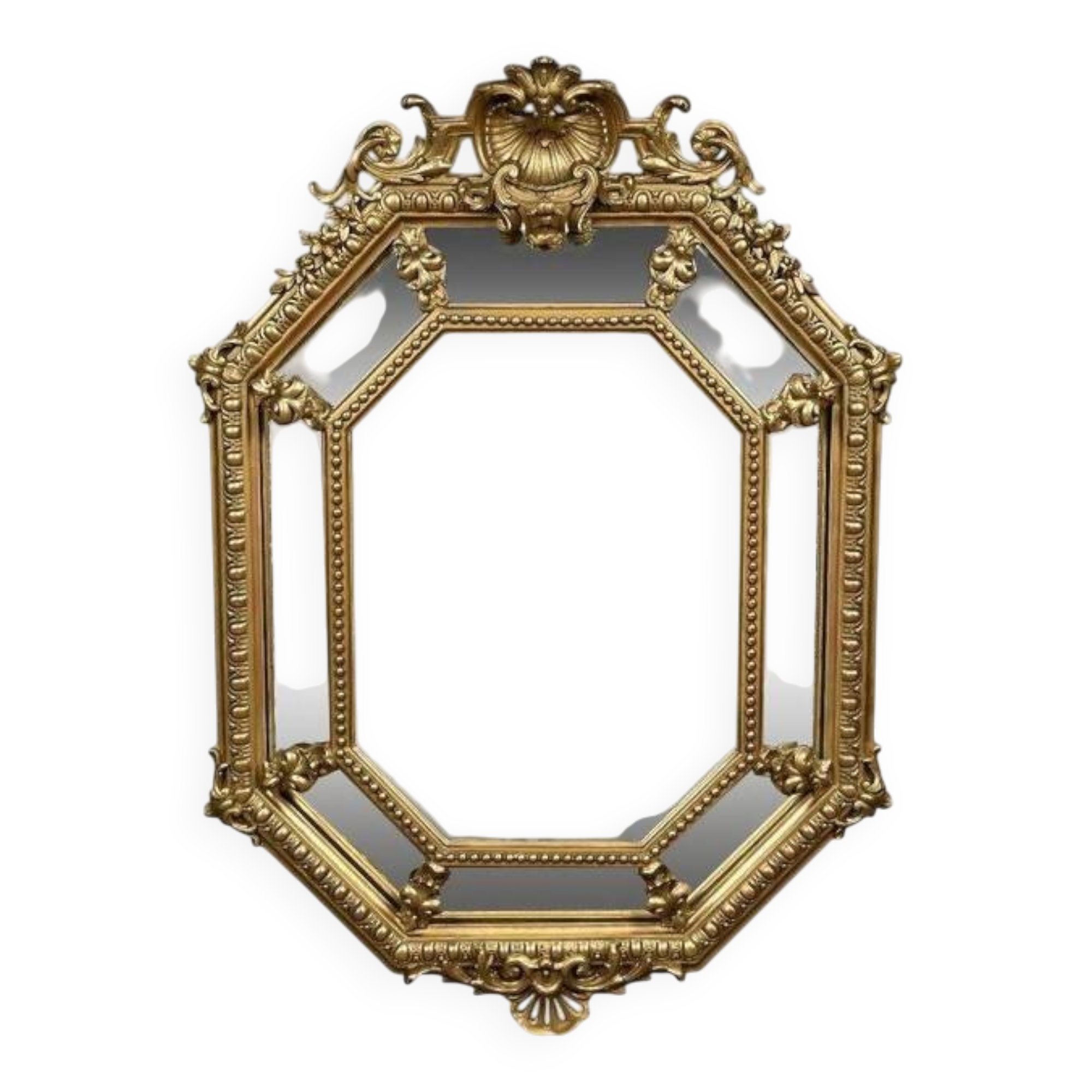 Miroir à parcloses, style Louis XV – Milieu XIXe