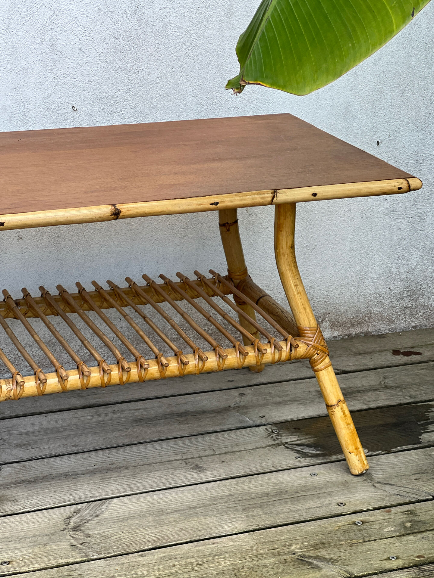 Rattan coffee table