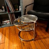 Vintage chrome coffee table