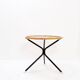 Mid-century bamboo, metal, and glass side table - Netherlands 1960s