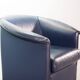 Wittmann Petrol Soft Leather Club Chair Model Aura  Designed by Paolo Piva