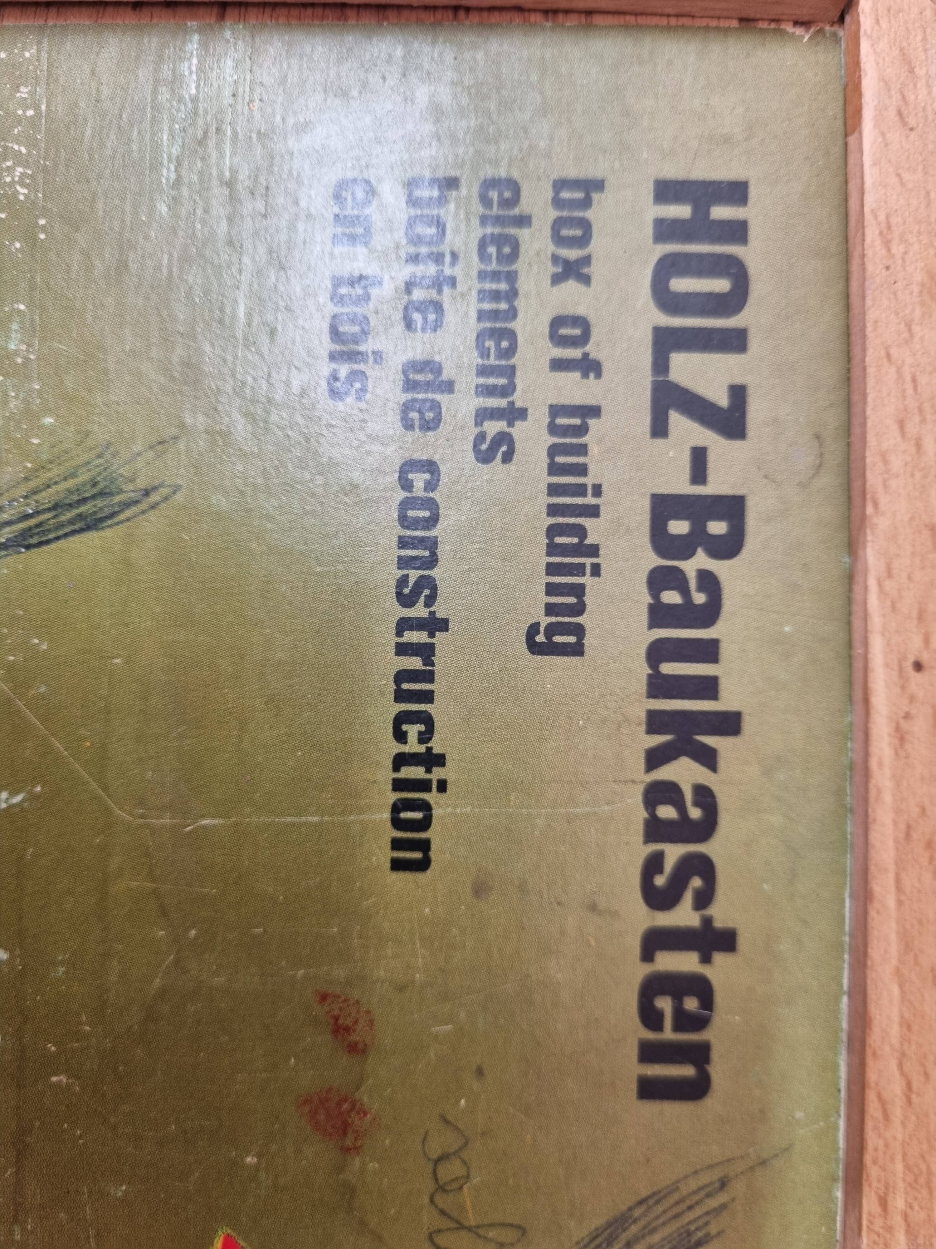 Construction game Holz-Baukasten, 1960