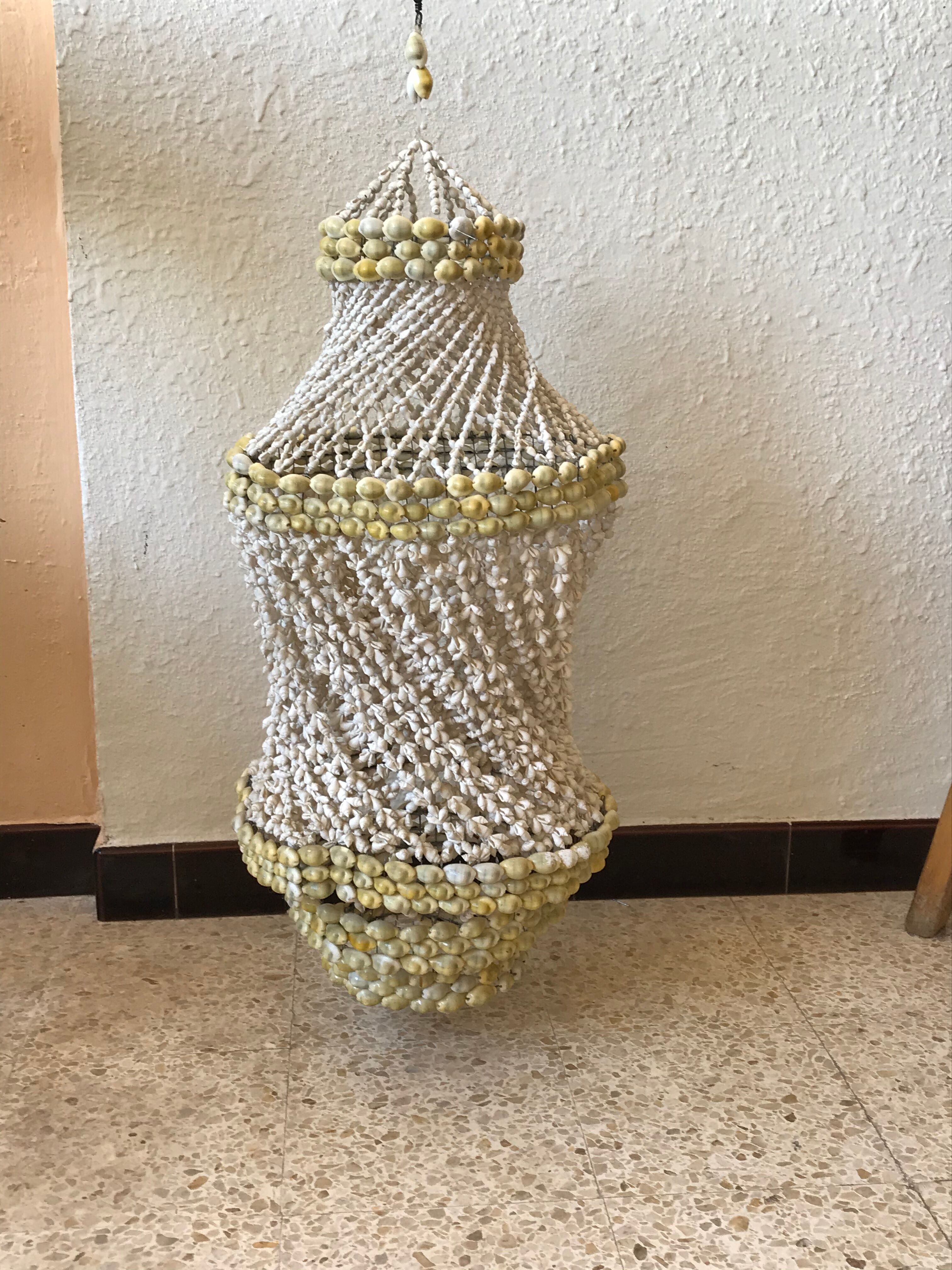 Vintage seashell chandelier
