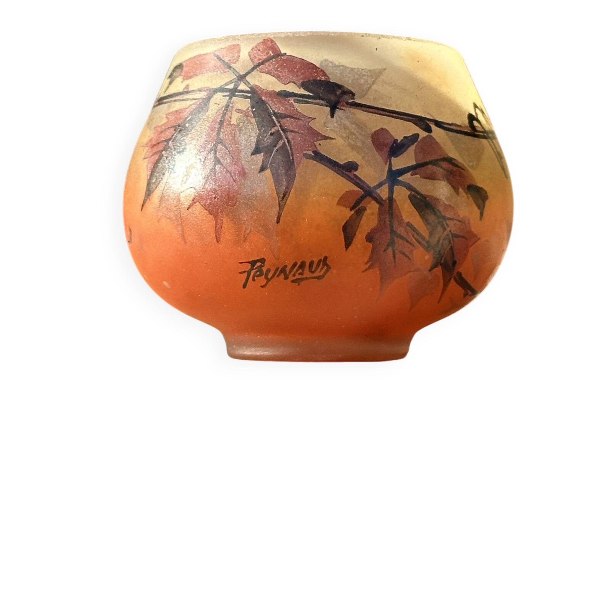 Vase miniature en verre dépoli par Jean -Simon Peynaud
